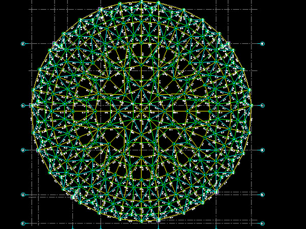 黄山明光正元广场圆形网架